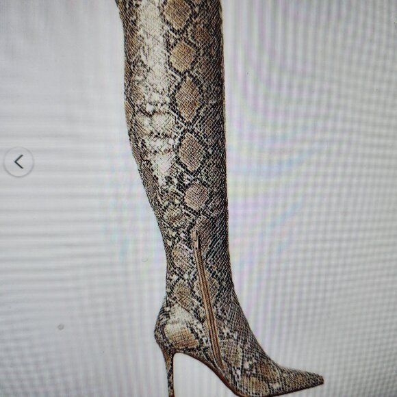 Jessica Simpson Over the knee "Abrine" Nat Sed Snake Print Boots. NIB. 6 - Picture 4 of 10